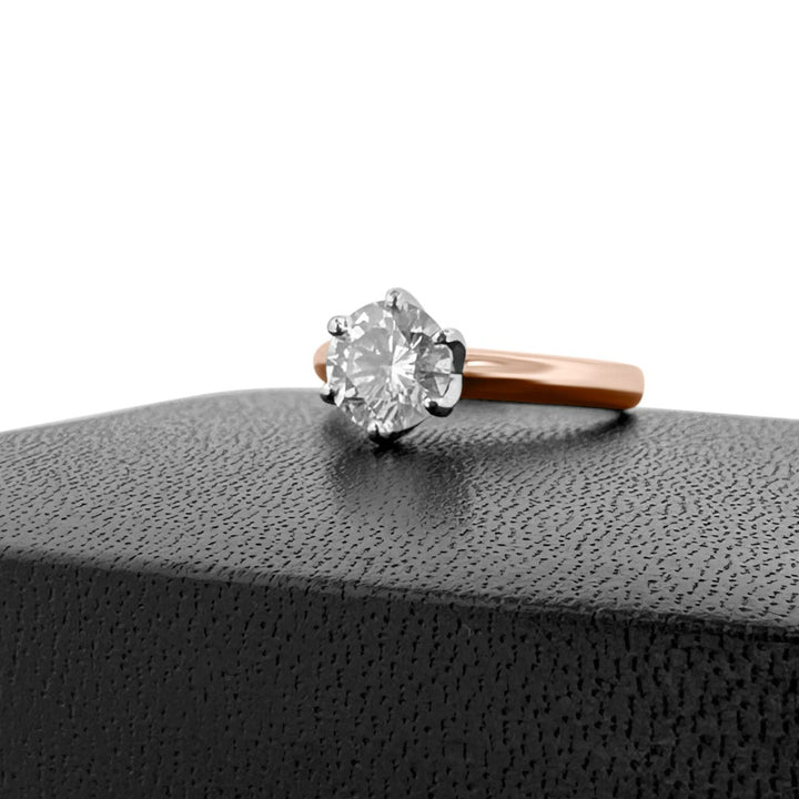 GIA graded 1.08cts Solitaire in Rose Gold