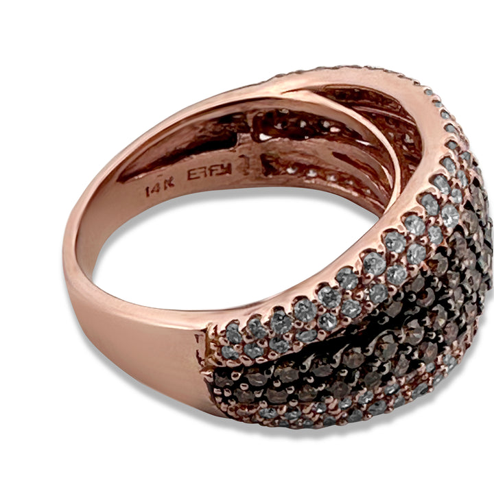 Espresso Diamond Ring in 14k Rose Gold by Effy