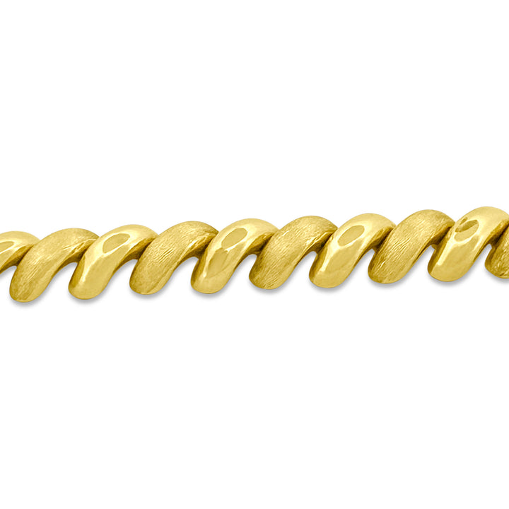 14k Yellow Gold Macaroni Bracelet