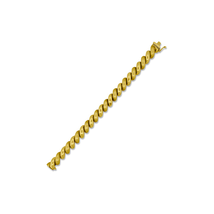 14k Yellow Gold Vintage Macaroni Bracelet