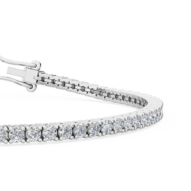 3ctw Round Brilliant Cut Lab-Grown Diamond Tennis Bracelet in 14k White Gold