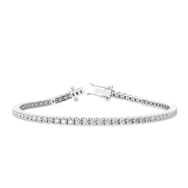 3ctw Round Brilliant Cut Lab-Grown Diamond Tennis Bracelet in 14k White Gold