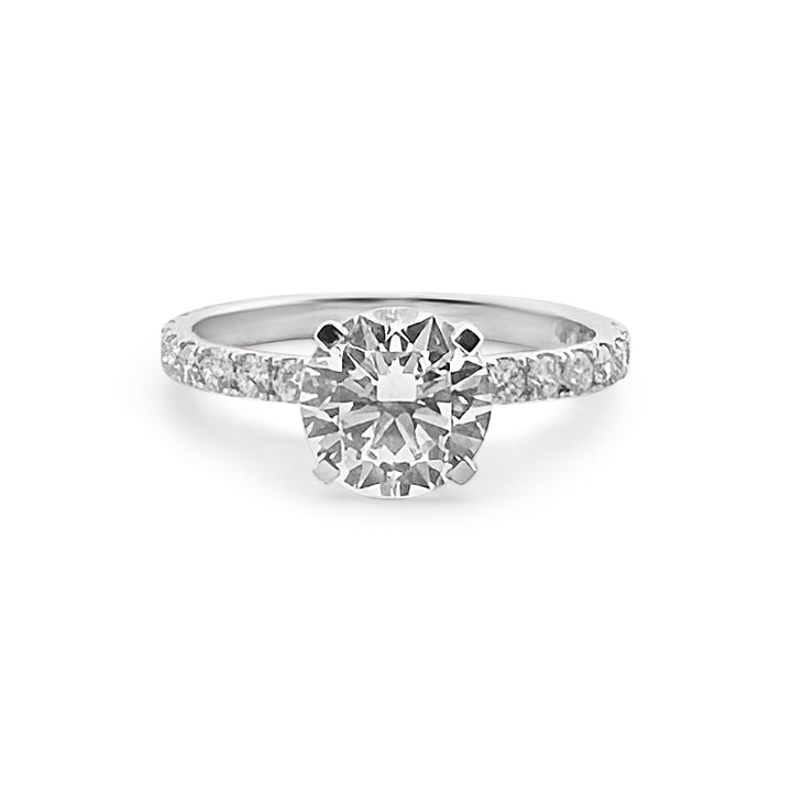 1.30cts Round Brilliant Lab-Grown Diamond 14 Karat White Gold Engagement Ring