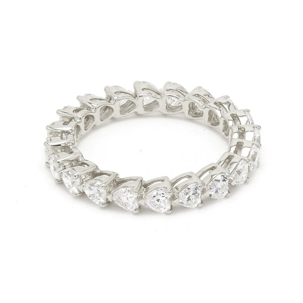 Heart Brilliant Lab-Grown Diamond Eternity Ring 14k White Gold