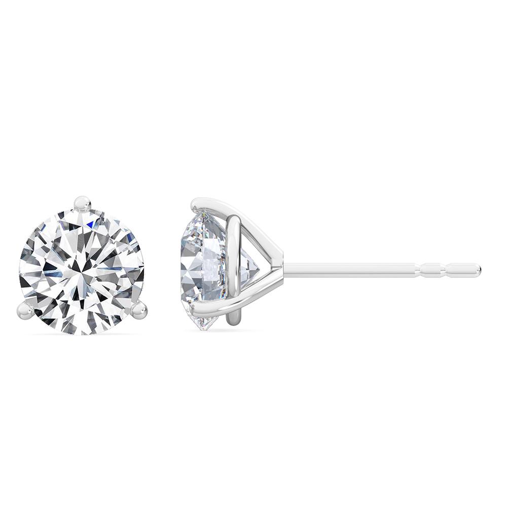 1.50ctw Round Brilliant Lab-Grown Diamond Stud Earrings in 14k White Gold