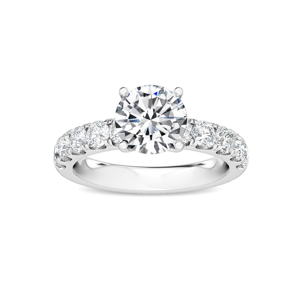 2cts Round Brilliant Lab-Grown Diamond 14 Karat White Gold Engagement Ring