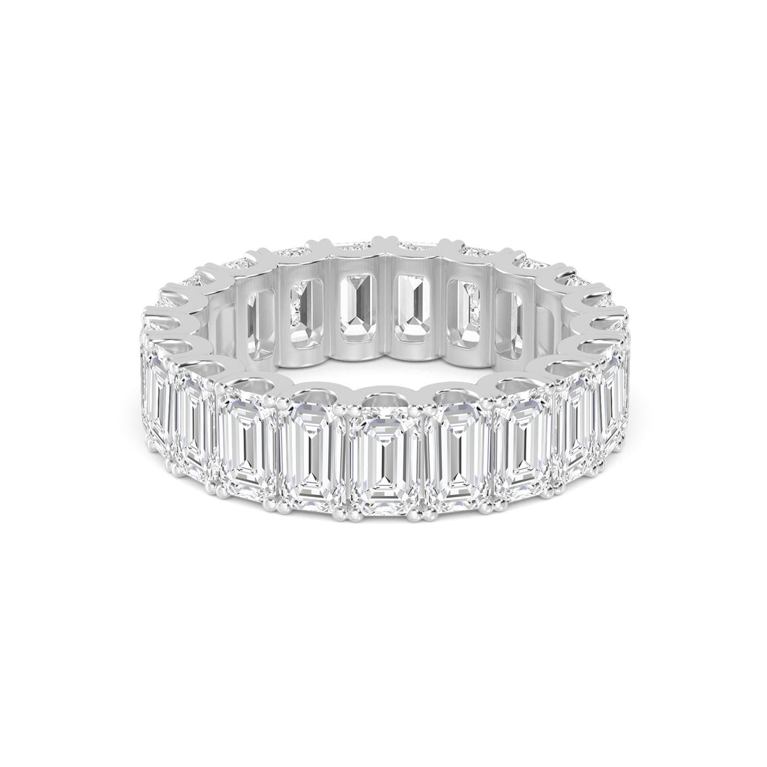 10.83ctw Emerald Cut Lab-Grown Diamond Eternity Ring in Platinum