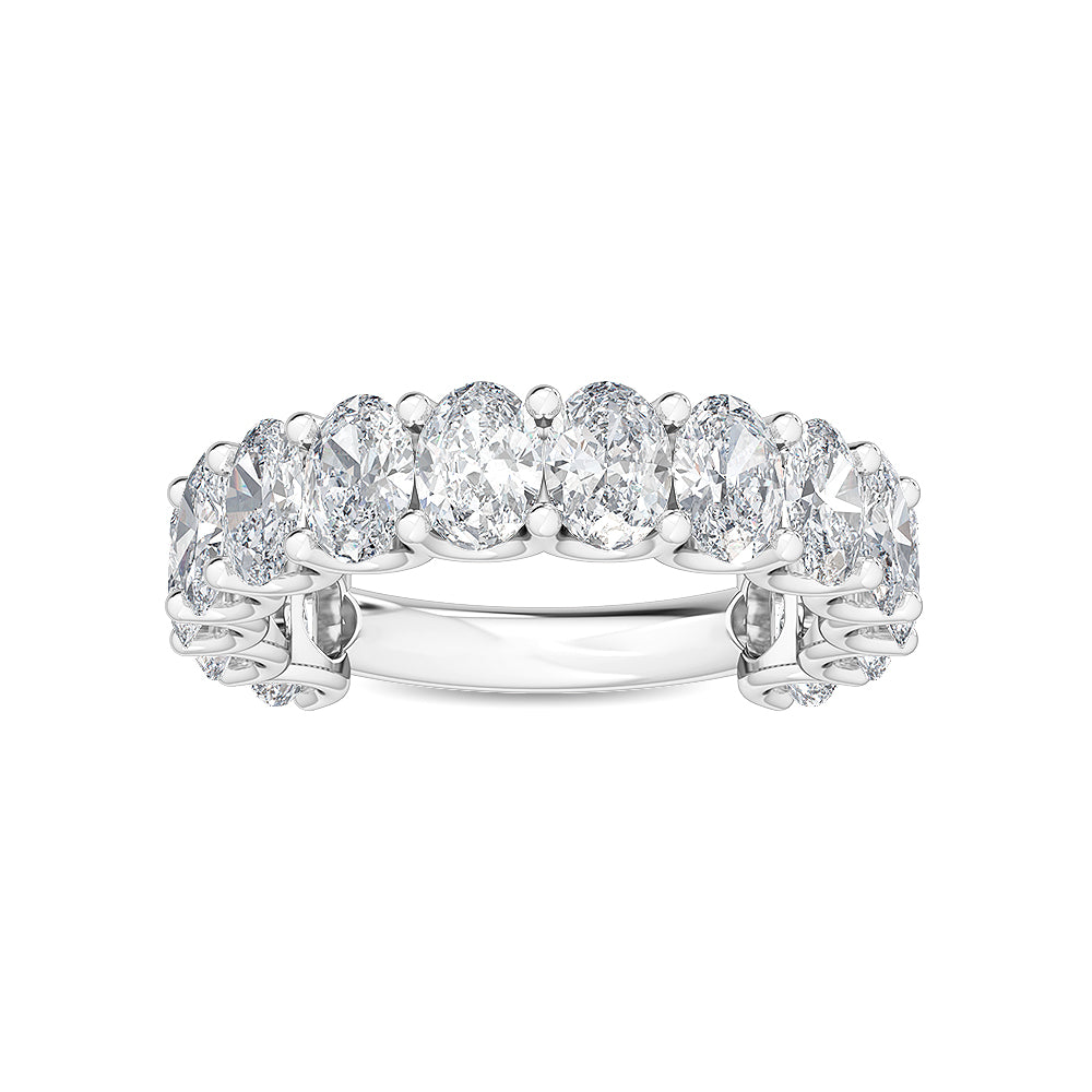 3.46ctw Oval Brilliant Lab-Grown Diamond Stacking Band in 14k White Gold