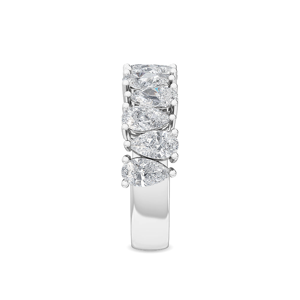 2.35ctw Pear Cut Lab-Grown Diamond North-South Ring in 14k White Gold