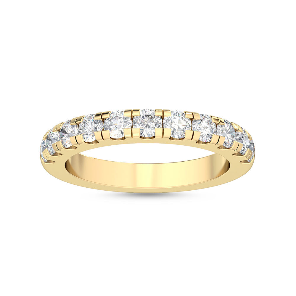 1.30ctw Round Brilliant Lab-Grown Diamond Wedding Band or Stackable Ring in 14k Yellow Gold