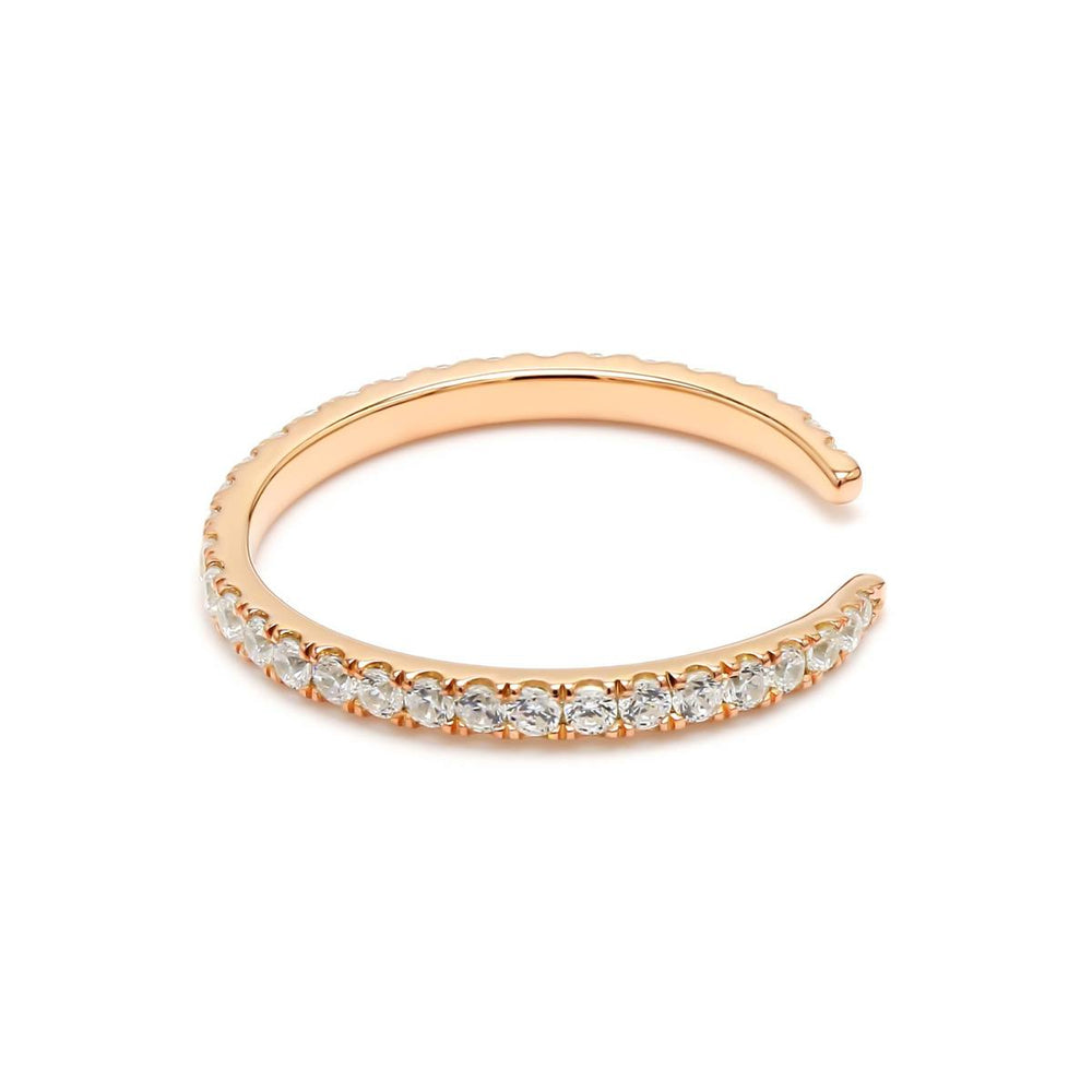 0.45ctw Round Brilliant Lab-Grown Diamond Open Stackable Band in 14k Yellow Gold