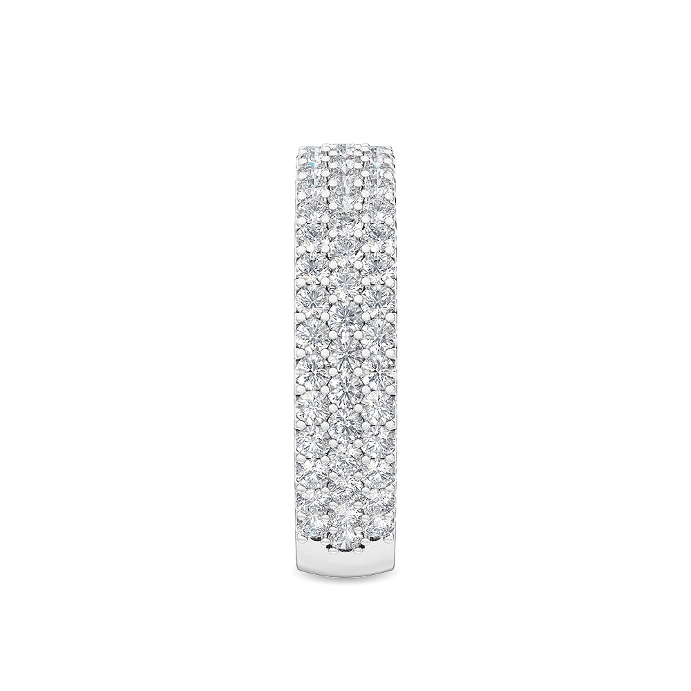 1.18ctw Round Brilliant Lab-Grown Diamond 3-Row Stackable Band in 14k White Gold