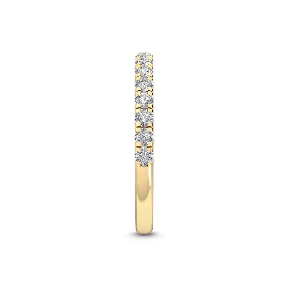 0.45ctw Round Brilliant Lab-Grown Diamond Wedding Band or Stackable Ring in 14k Yellow Gold