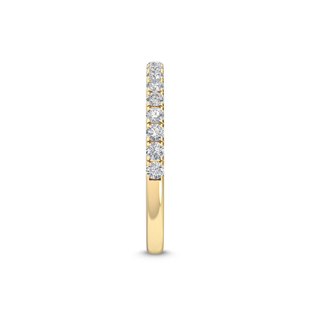 0.35ctw Round Brilliant Lab-Grown Diamond Wedding Band or Stackable Ring in 14k Yellow Gold