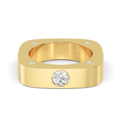 0.66ctw Round Brilliant Lab-Grown Diamond Gent's Band in 14k Yellow Gold