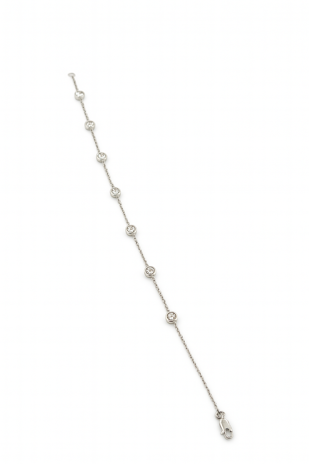 1.57ctw Round Brilliant Lab-Grown Diamonds by the Yard Station Bracelet in 14k White Gold