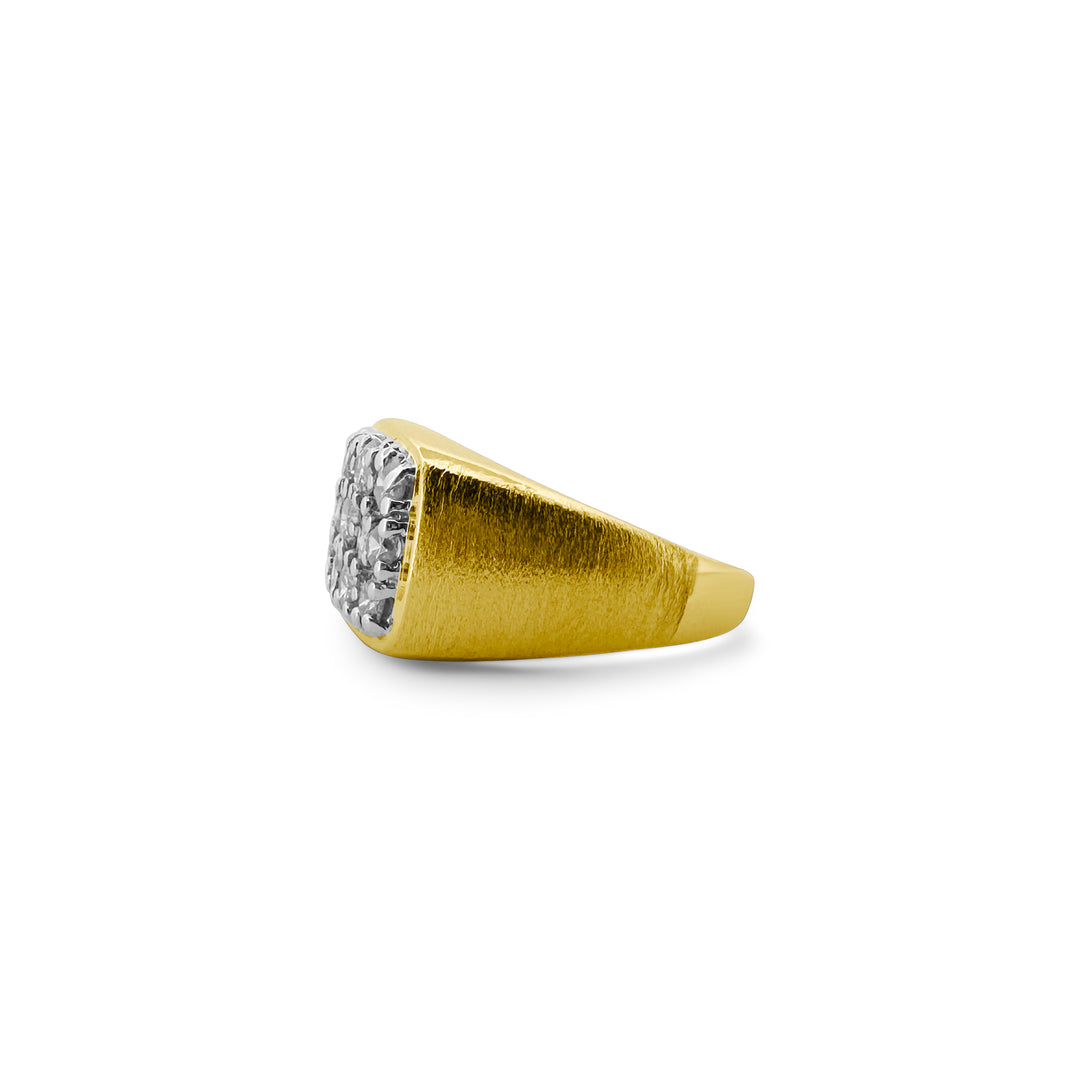 2ctw Round Brilliant Diamond Men's Ring in 14k Two-tone Gold