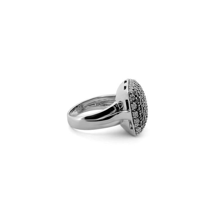2.50ctw Black & White Diamond 14k White Gold Ring by Effy