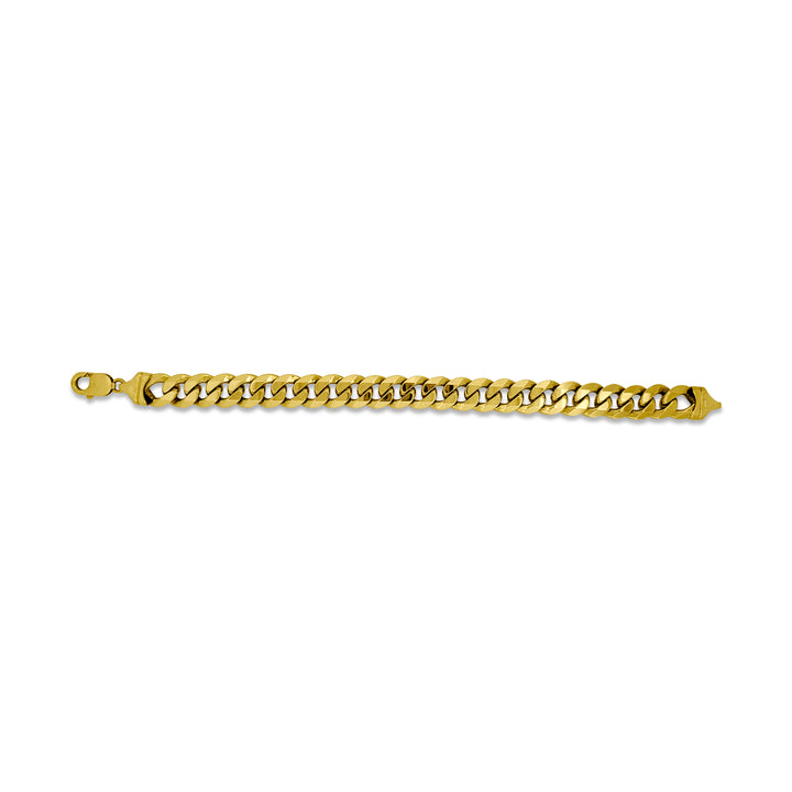 12mm Cuban Bracelet in Solid 14k Yellow Gold