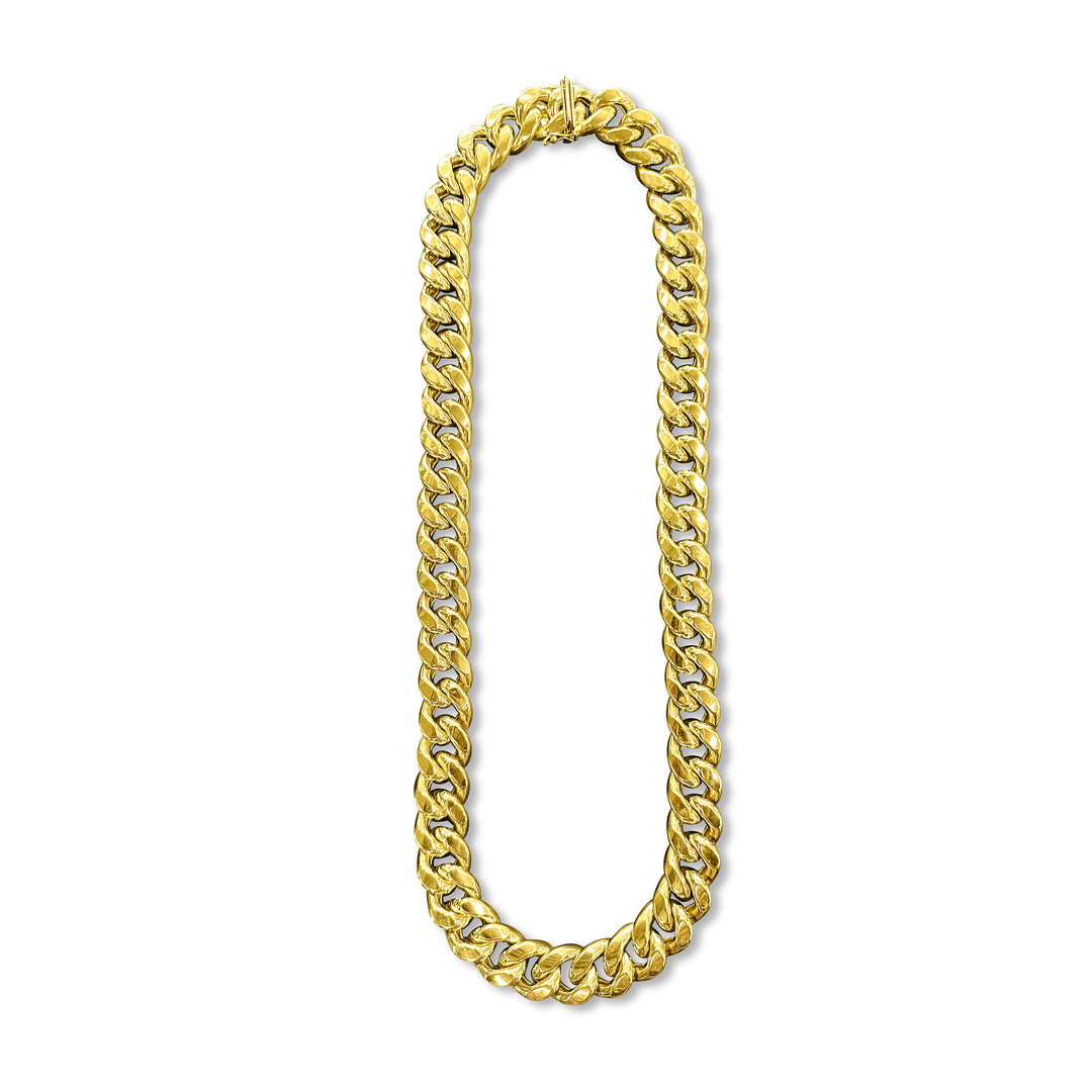 15mm Cuban Necklace in 10k Yellow Gold