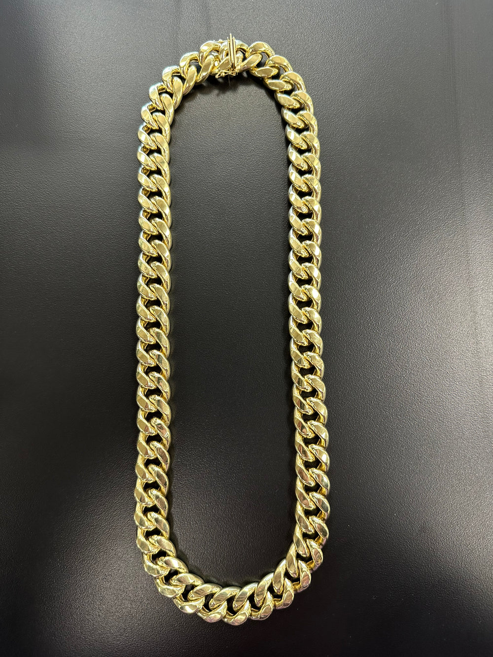 15mm Cuban Necklace in 10k Yellow Gold