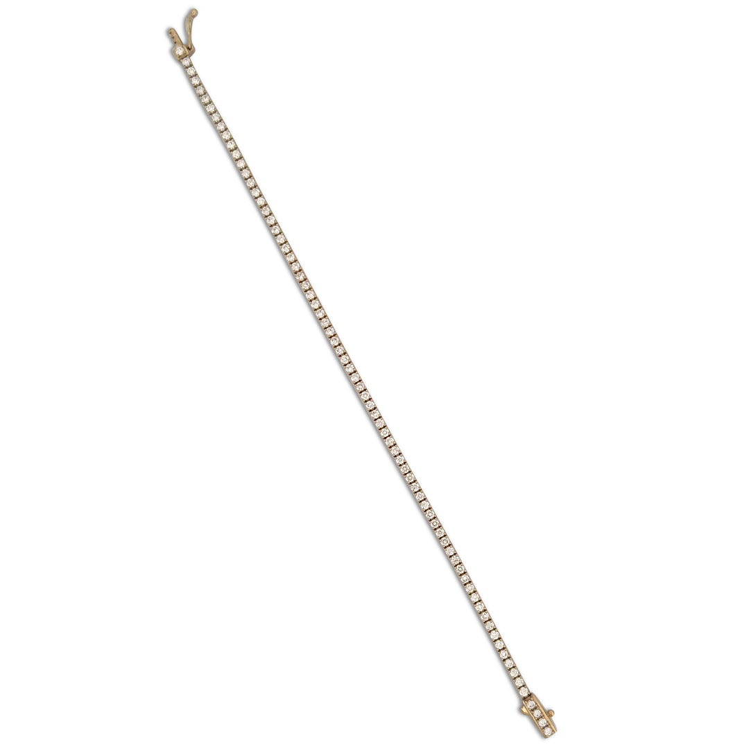 1.88ctw Round Brilliant Cut Lab-Grown Diamond Tennis Bracelet in 14k Yellow Gold