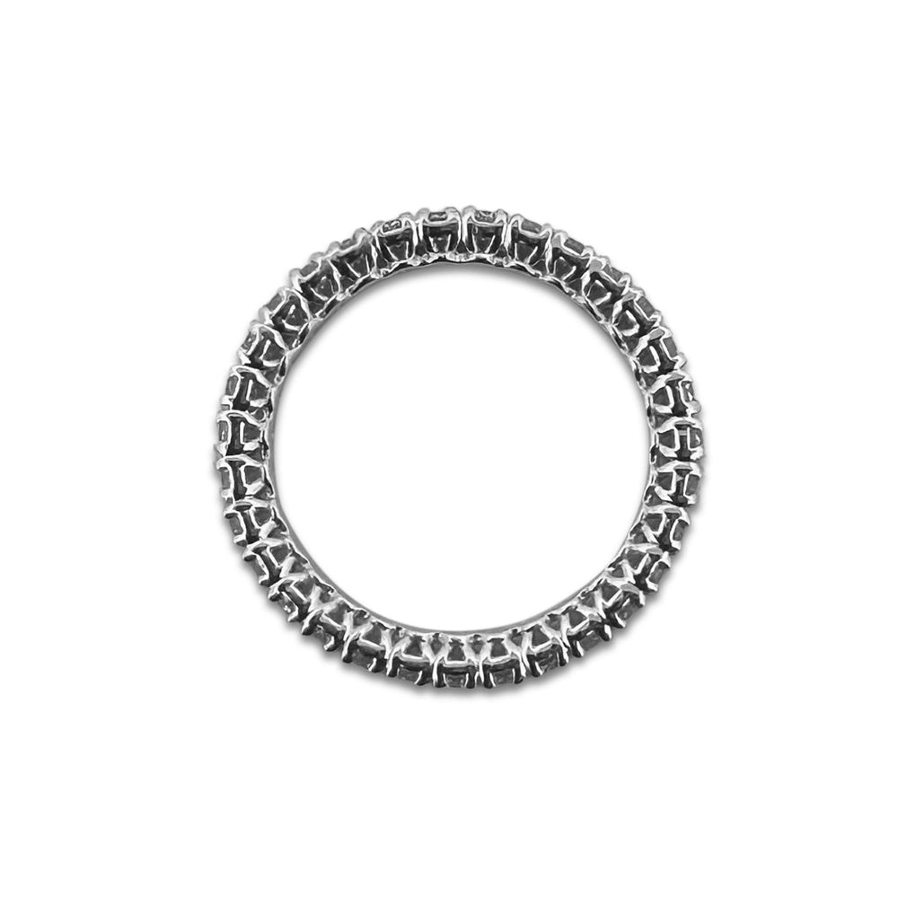 0.96ctw Round Brilliant Lab-Grown Diamond Eternity Stackable Band in 14k White Gold