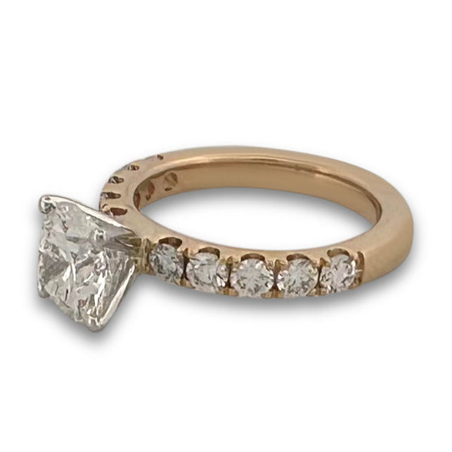 IGI Graded 2.91ctw Round Brilliant Lab-Grown Diamond Engagement Ring in 14k Two-Tone Gold
