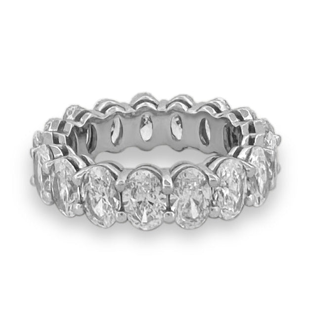 6.87ctw Oval Brilliant Lab-Grown Diamond Eternity Ring in Platinum