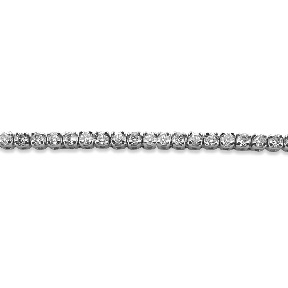 0.97ctw Round Brilliant Cut Lab-Grown Diamond Tennis Bracelet in 14k White Gold