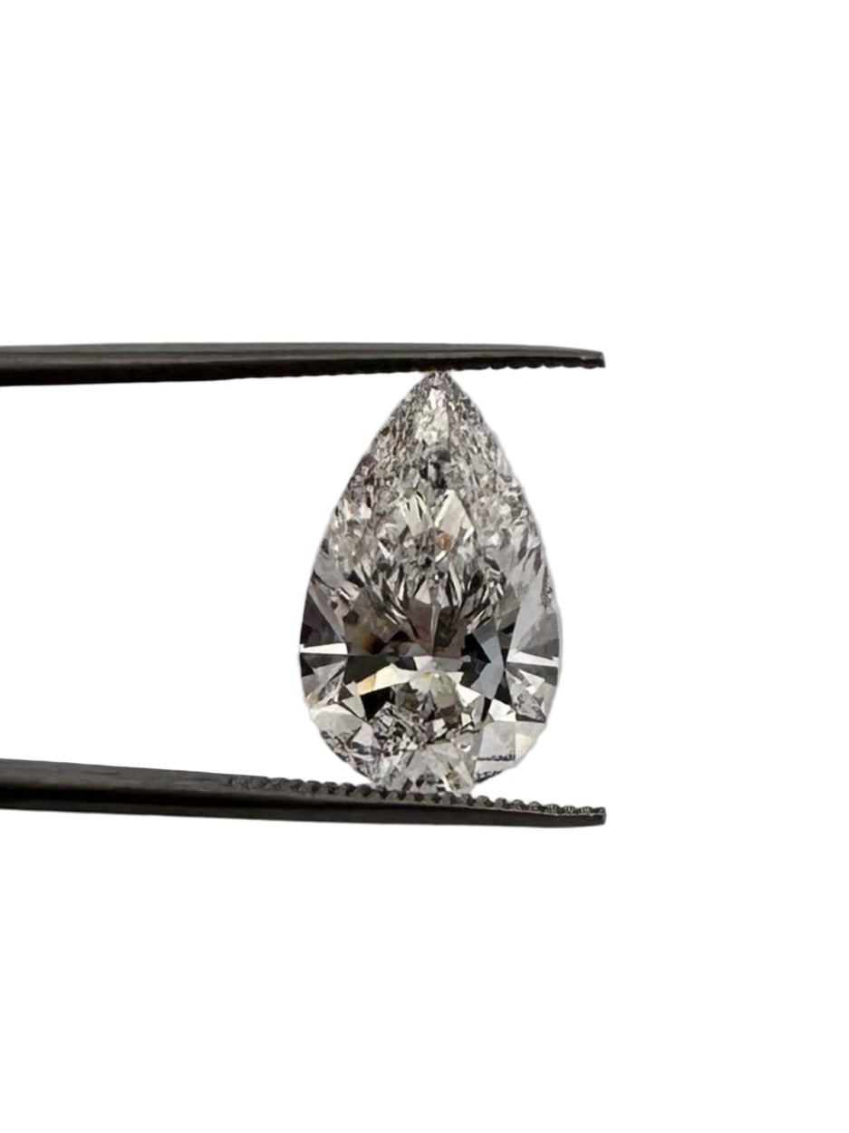 Loose IGI Graded 4.51ct Pear Lab-Grown Diamond, E Color, VS1 Clarity