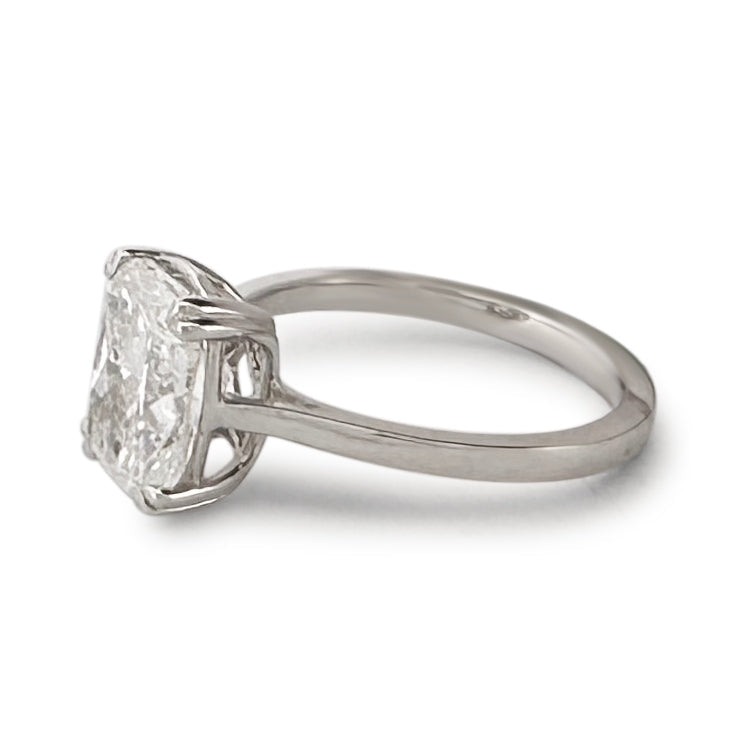 IGI Graded 3.01ct Cushion Cut Lab-Grown Diamond Solitaire Engagement Ring in 14k White Gold