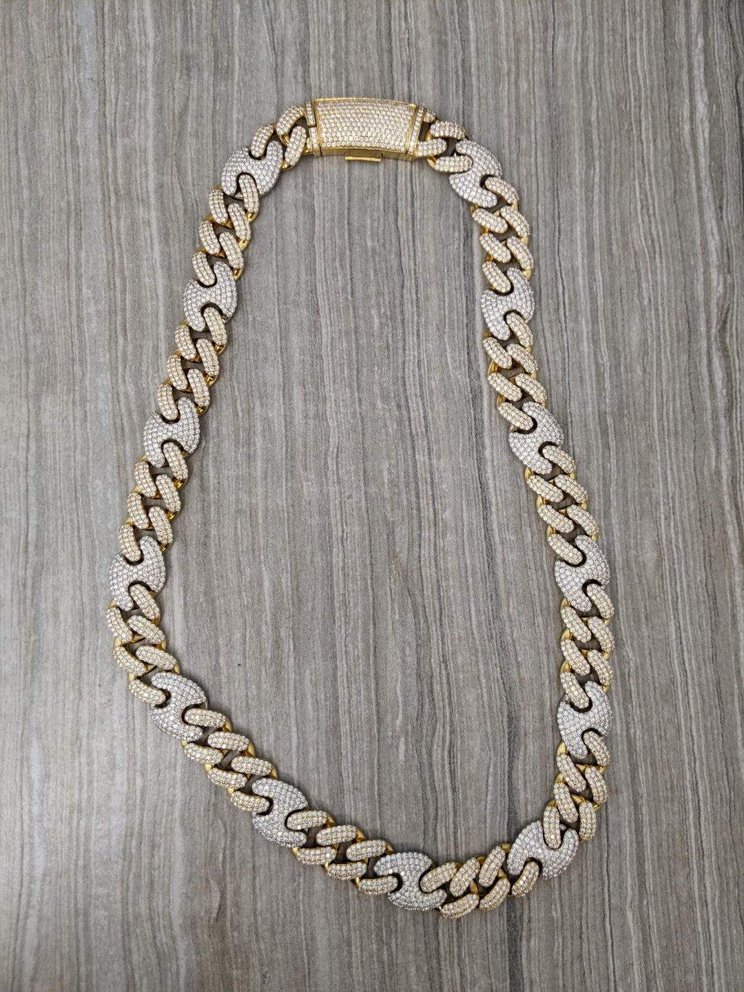 Diamond Encrusted Gucci and Cuban Link Chain Necklace - Elite Fine Jewelers