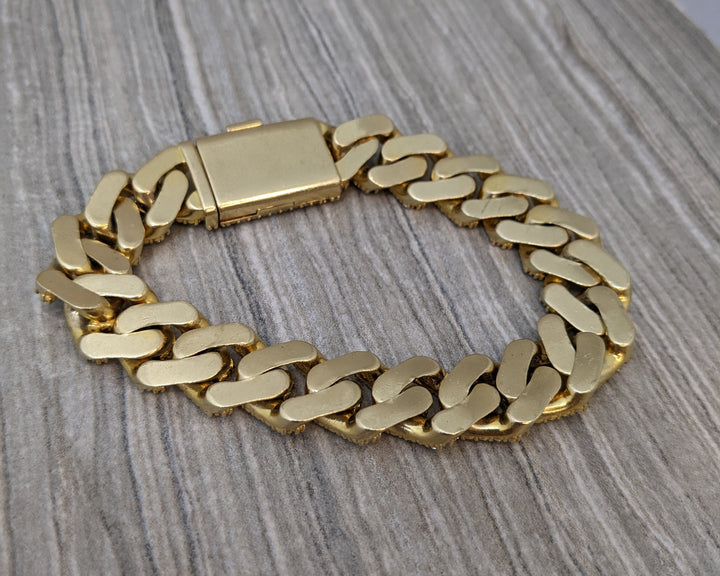 14kyg 11ctw diamond Cuban bracelet- Elite Fine Jewelers