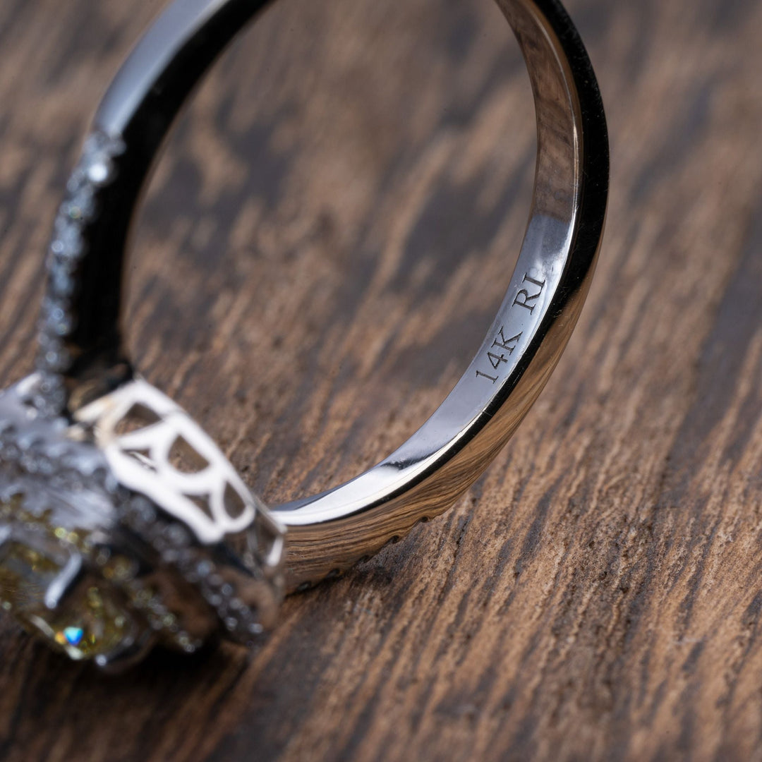 Fancy Intense Yellow Cushion Cut Diamond Engagement Ring - Elite Fine Jewelers