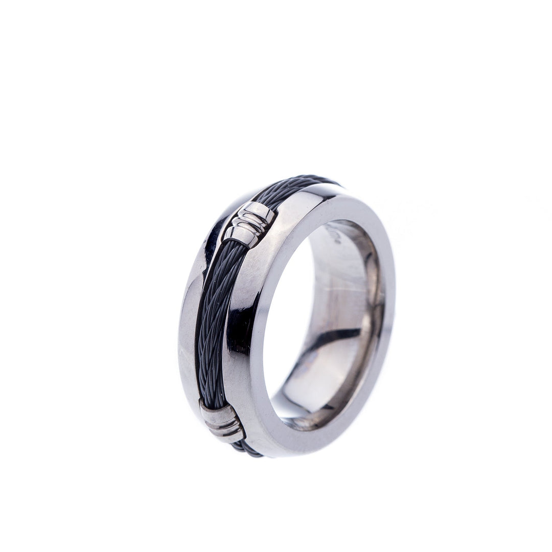 Mens Triton Cable Band in Titanium - Elite Fine Jewelers