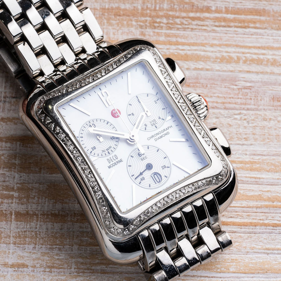 Michele Deco Moderne II Diamond Chronograph Watch - Elite Fine Jewelers