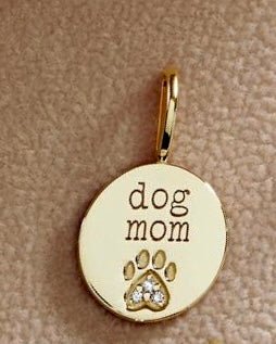 Natural Diamond Dog Mom Paw Print Charm/Pendant - Elite Fine Jewelers