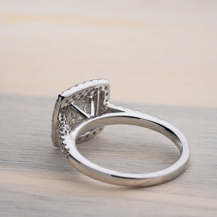 Princess Cut Double Halo Diamond Engagement Ring - Elite Fine Jewelers
