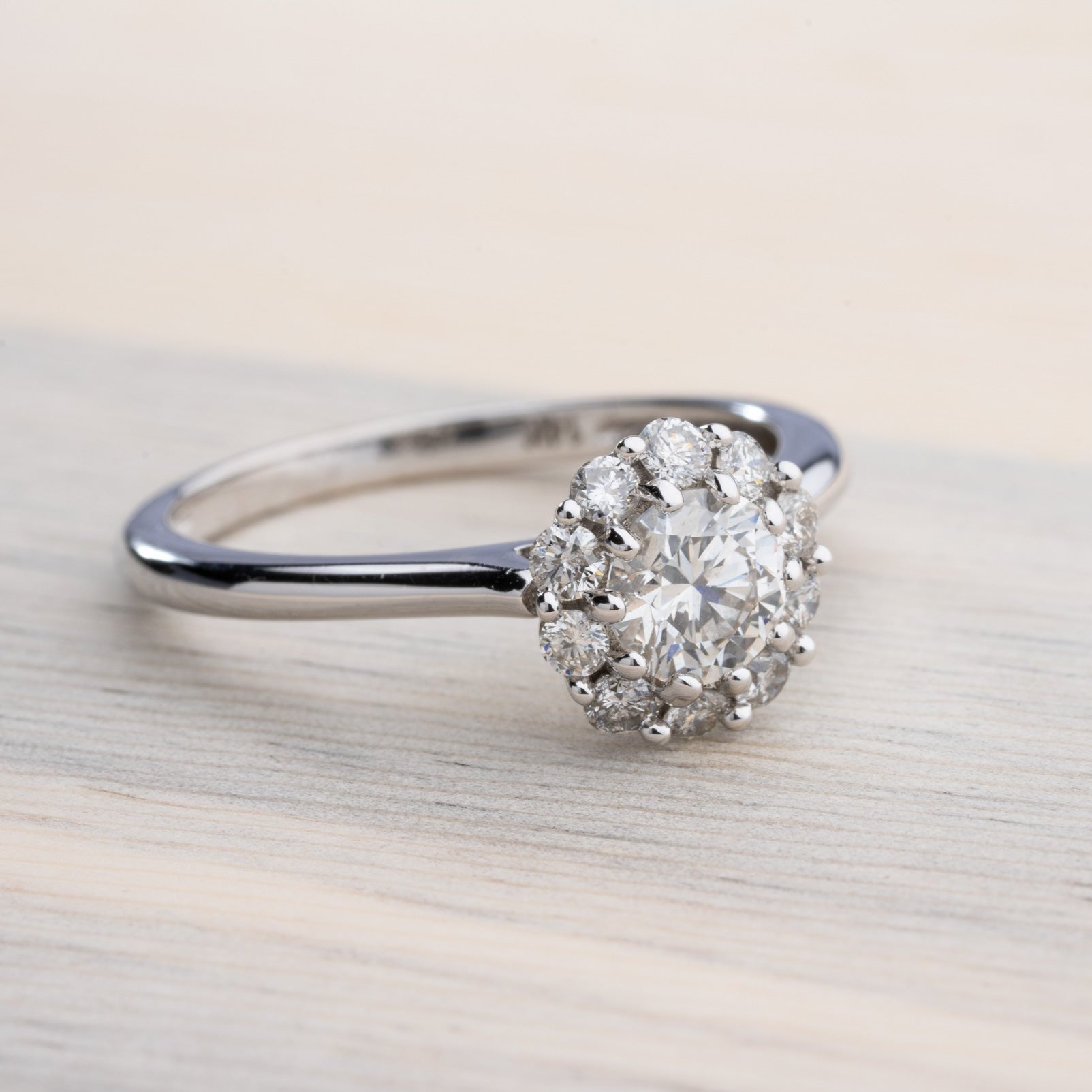 Diamond Ring, Halo Engagement Ring, 1.5 ct Round Cut IGI Certified Dia –  Spark and Bloom Jewelry, image size:1603x1603