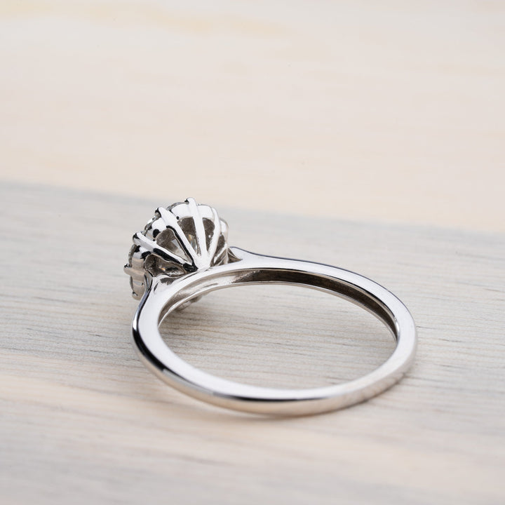 GIA Graded Round Brilliant Diamond Halo Engagement Ring - Elite Fine Jewelers