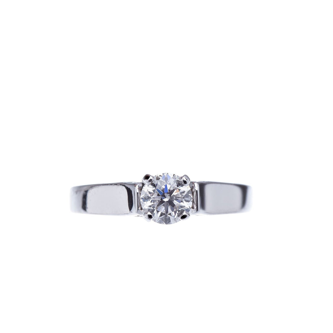 White Gold Round Brilliant Diamond Engagement Ring - Elite Fine Jewelers