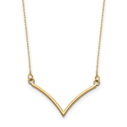 V Necklace 14K Yellow Gold - Elite Fine Jewelers