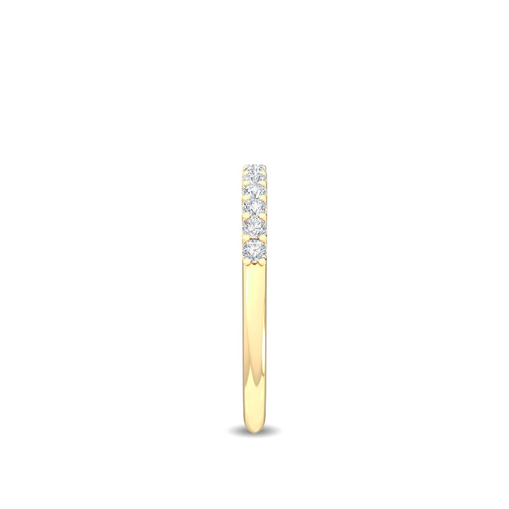 0.25ctw Round Brilliant Lab-Grown Diamond Wedding Band or Stackable Ring in 14k Yellow Gold