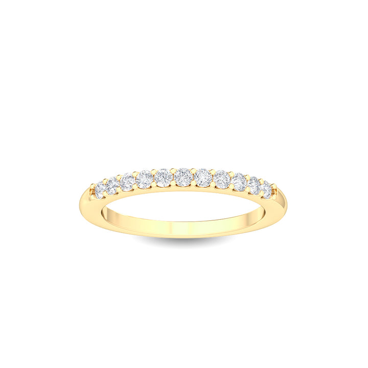 0.25ctw Round Brilliant Lab-Grown Diamond Wedding Band or Stackable Ring in 14k Yellow Gold
