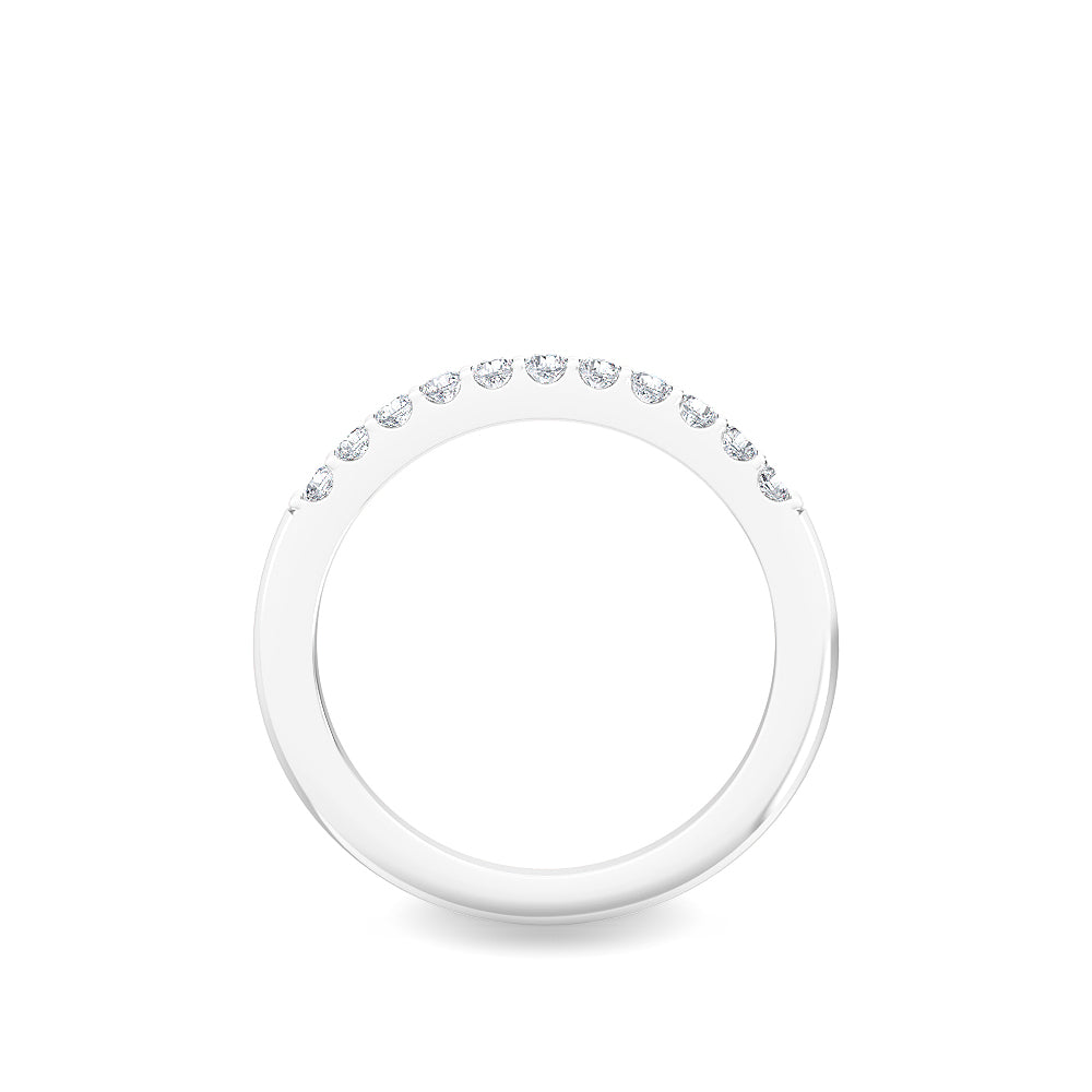 0.25ctw Round Brilliant Lab-Grown Diamond Wedding Band or Stackable Ring in 14k White Gold
