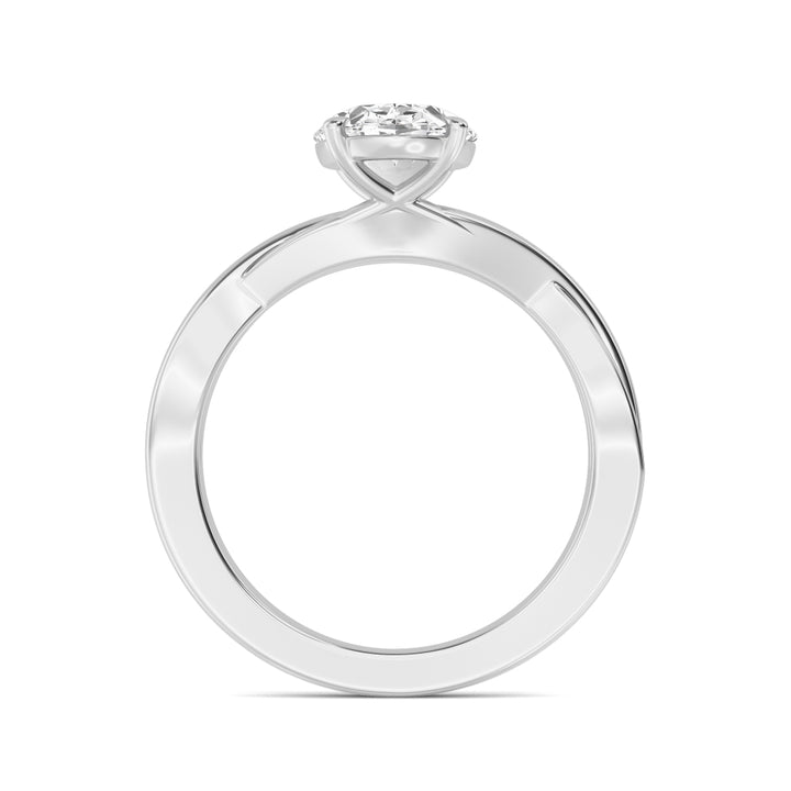 IGI Graded 3.10ct Oval Lab-Grown Diamond Solitaire Engagement Ring in 14k Gold