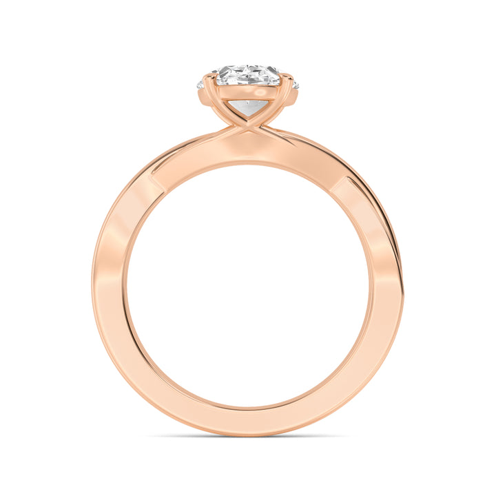 IGI Graded 3.10ct Oval Lab-Grown Diamond Solitaire Engagement Ring in 14k Gold