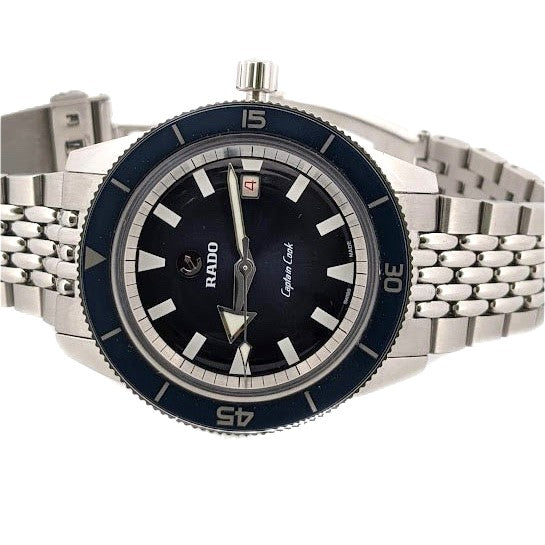 Rado Captain Cook Watch Blue Dial and Blue Bezel - Elite Fine Jewelers