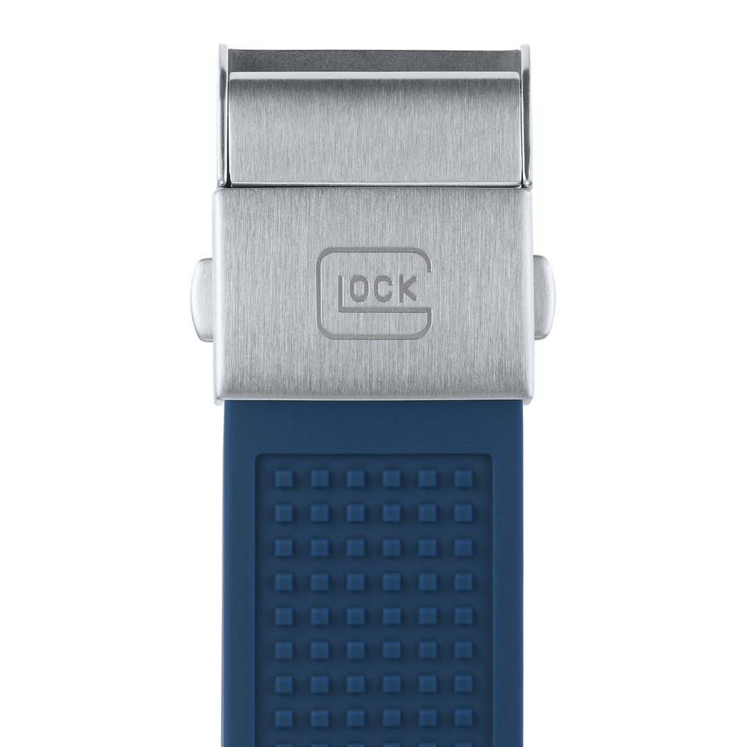 GLOCK GW-15-5-22 43mm Stainless Steel Quartz Watch with Silicone Strap